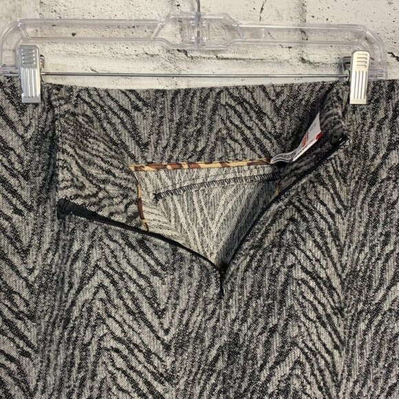 Vintage Y2K Zebra Animal Print Wool Blend Faux Wrap A-Line Skirt - Picture 6 of 13